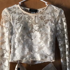 2-piece sheer top homecoming dress